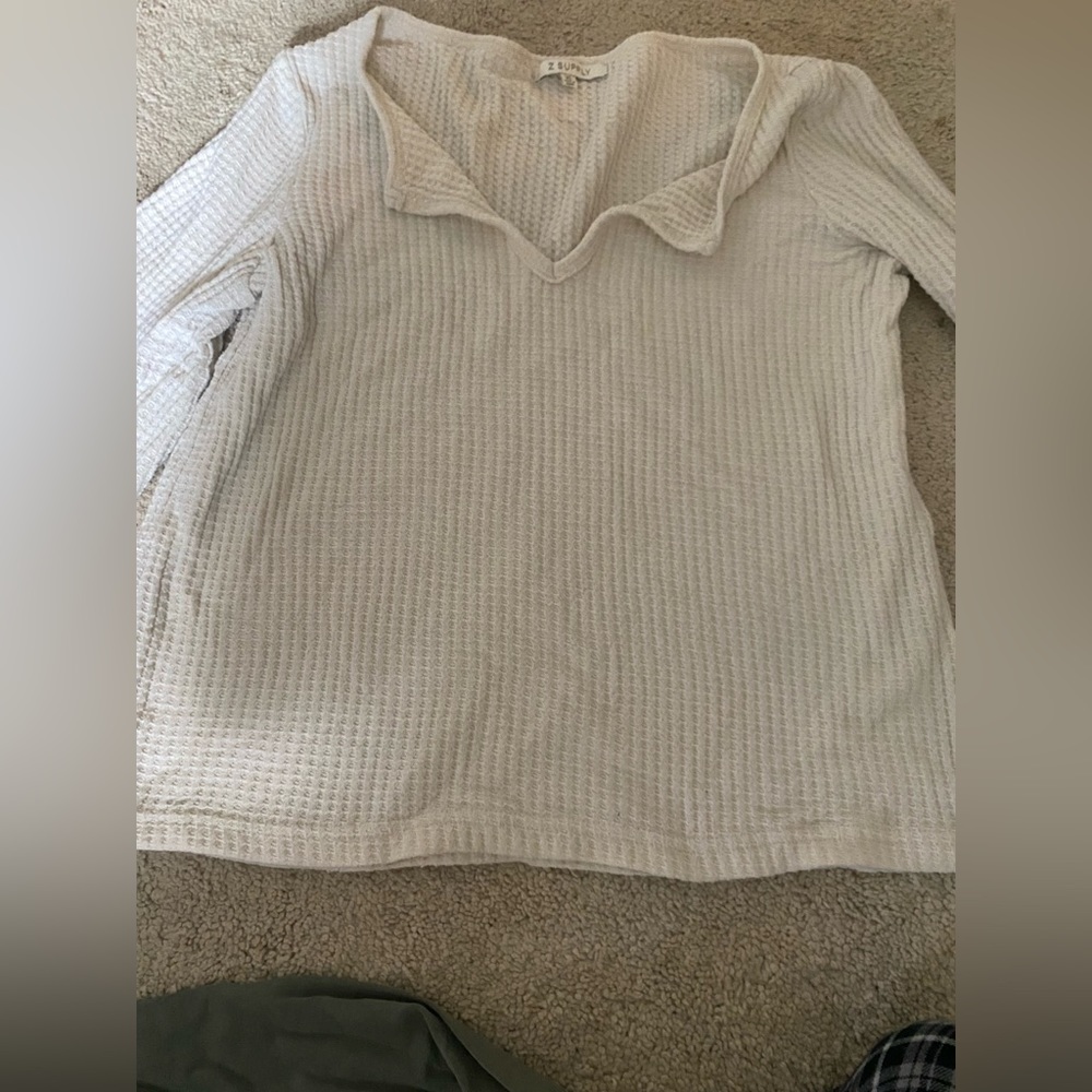 white sweater